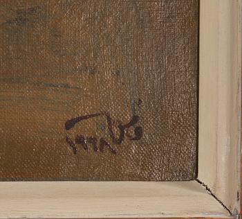 FAIK HASSAN, tillskriven, olja på duk, sign, 1900-talets tredje kvartal.