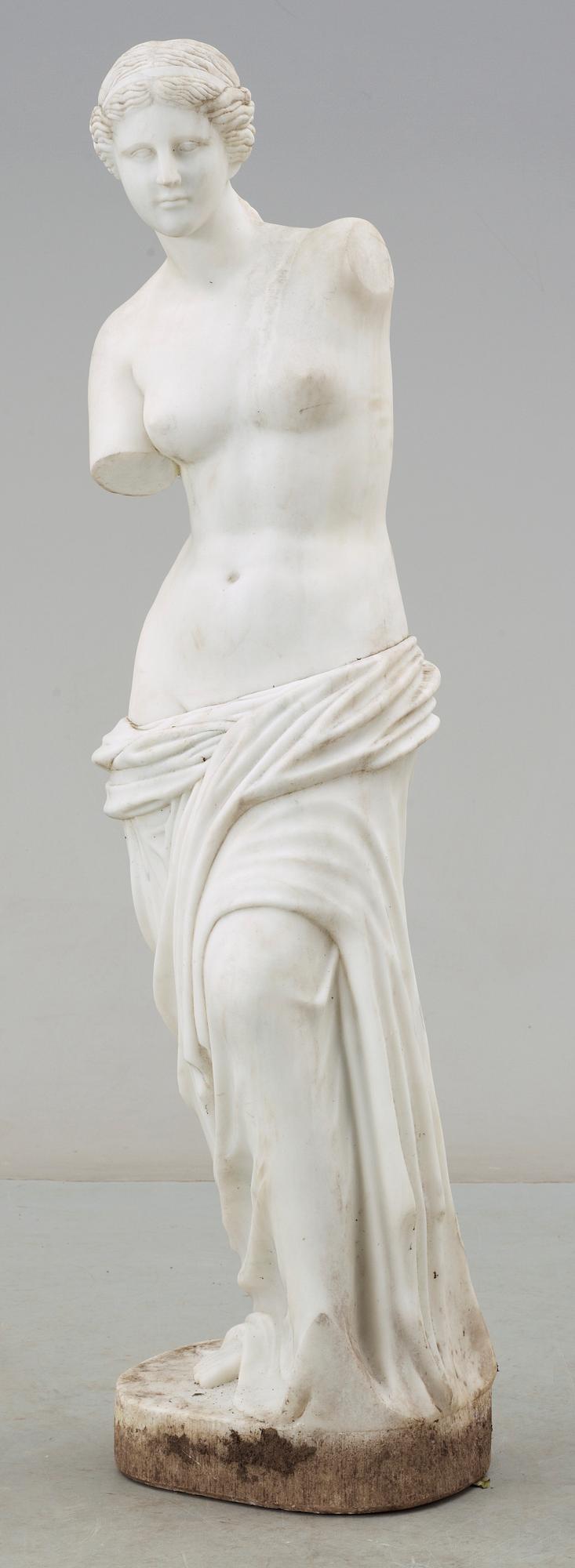 SKULPTUR, vit marmor, 1900-tal.