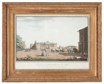 Benjamin Patersson Efter, "Facade principale du Chateau St. Michel sur la grande entrée à St. Petersbourg".