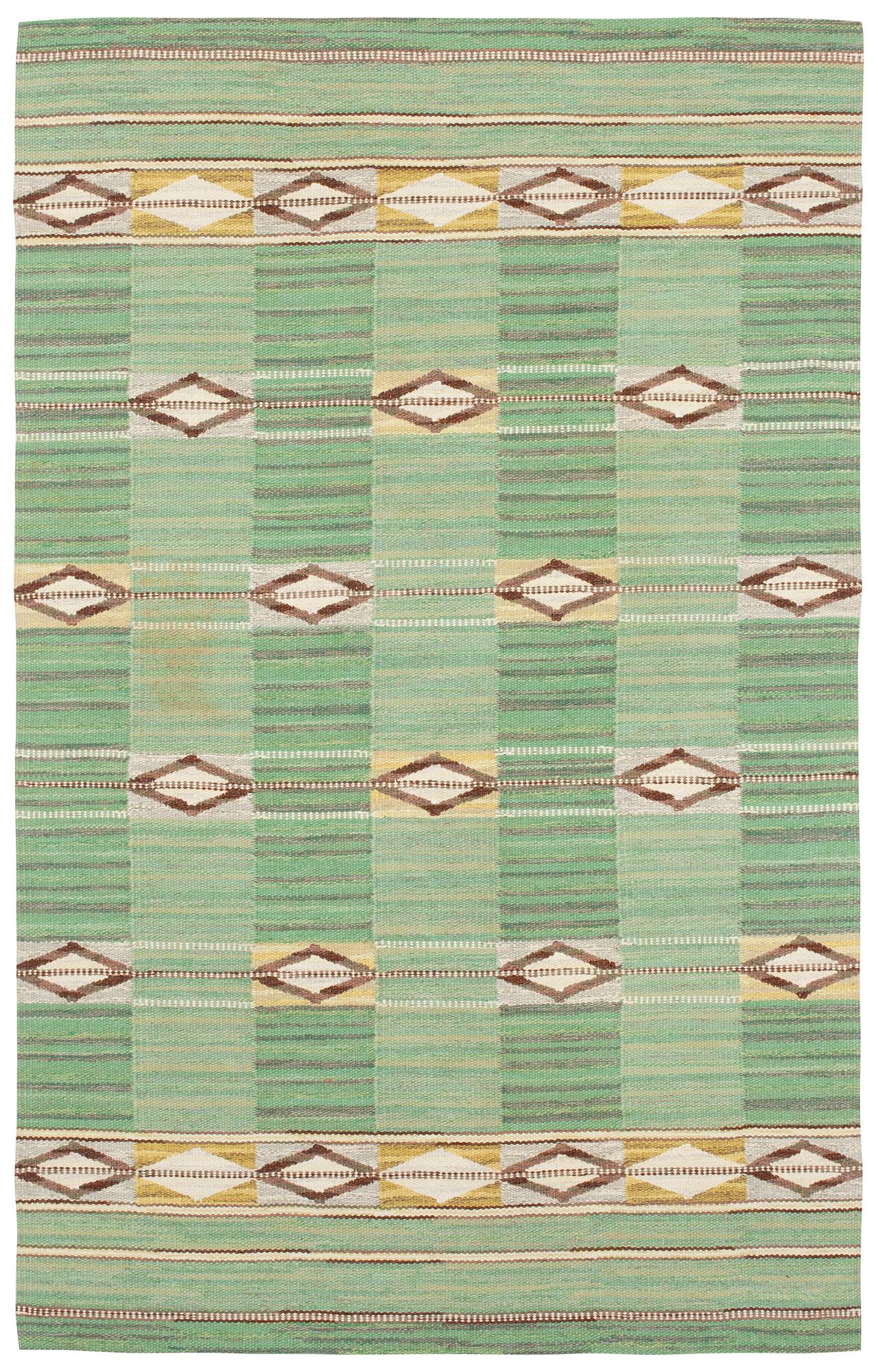 RUG. Flat weave (Rölakan). 211 x 133 cm.