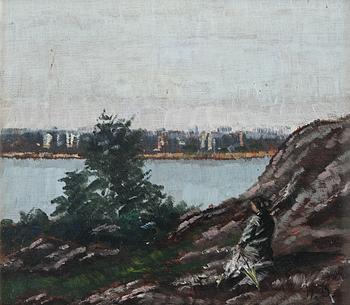 322. Helge Dahlman, "A WOMAN ON THE CLIFFS, KORKEASAARI".