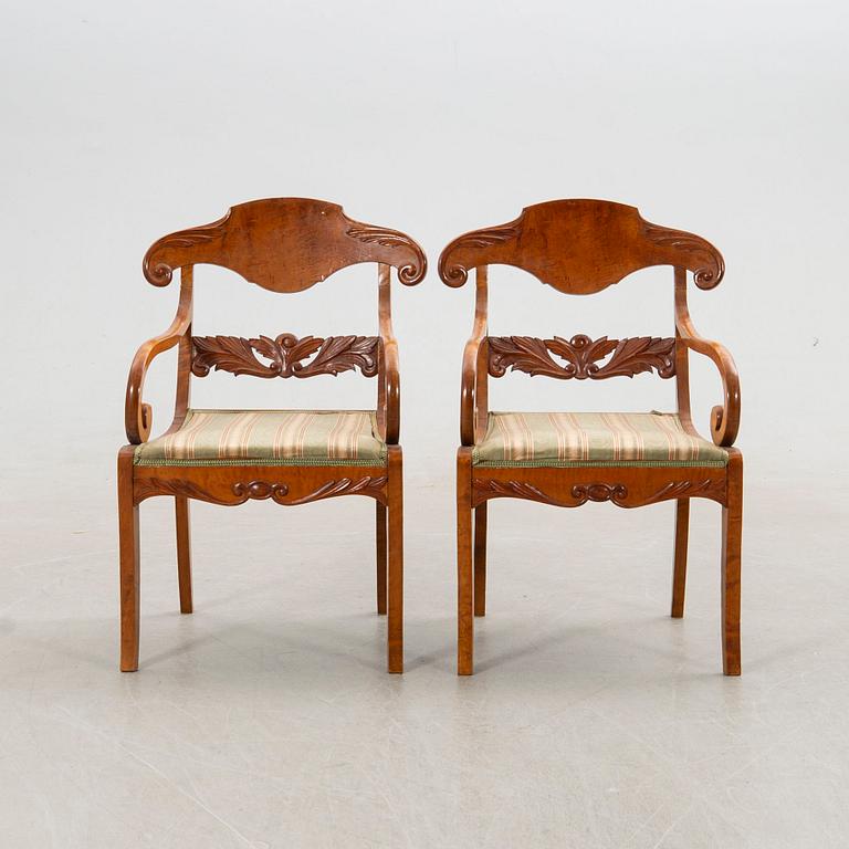 Armchairs, a pair, Late Empire, second half of the 19th century.