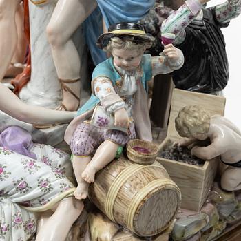 Meissen, Figurgrupp, porslin, "Allegorie der Handel", 1800-tal.
