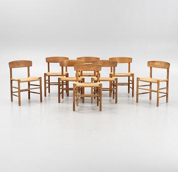 Børge Mogensen, stolar, 8 st, "J39", FDB Møbler, Danmark.