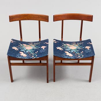 A set of six 1960s chairs by Inger Klingenberg for France Daverkosen.