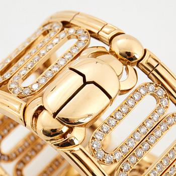 Cartier "Scarab" a cuff bracelet.