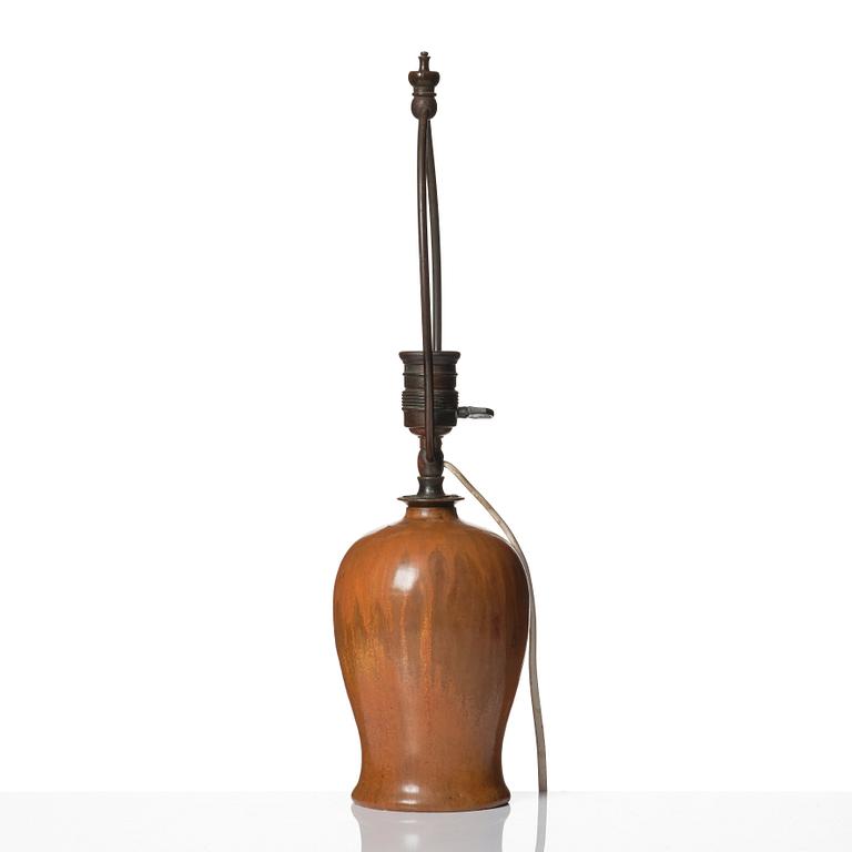 Patrick Nordström, a stoneware table lamp, Royal Copenhagen 1920.