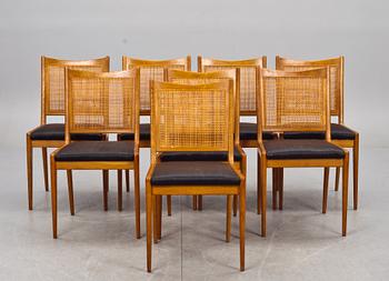 STOLAR, 8 st. Karl-Erik Ekselius, JOC Möbler, Vetlanda, 1900-talets mitt.