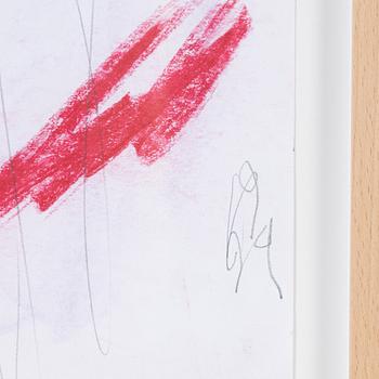 Eddie Figge, mixed media on paper, signed and dated -99.