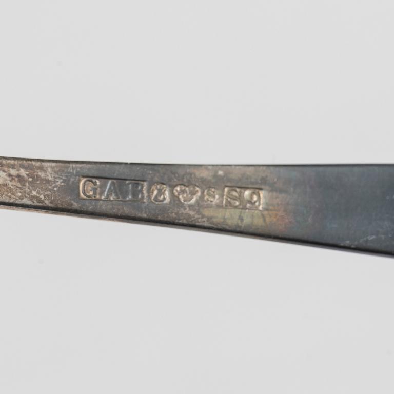 Jacob Ängman, besticksuppsättning, silver 34 delar, "Rosenholm", GAB, Stockholm/Eskilstuna, 1968-70.