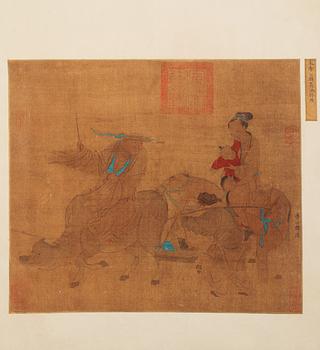 A fine album titled "Song Yuan ji jin ce", with 12 paintings, presumably Qing dynasty, 17/18th Century.