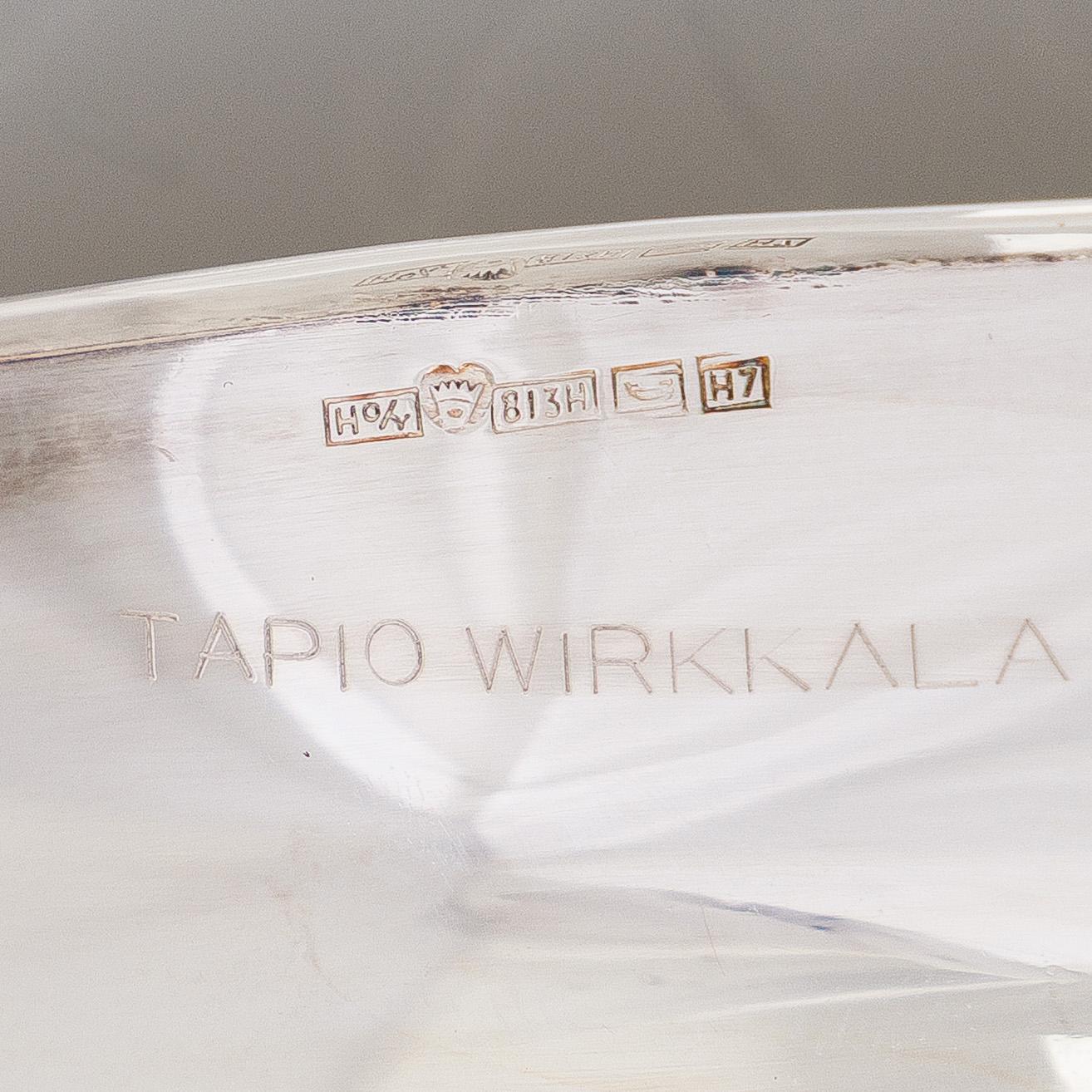 Tapio Wirkkala, Two silver bowls and a silver candlestick, Hopeatehdas, Helsinki, 1958 and 1961.