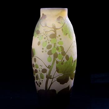 VAS, glas, art nouveau, signerad Arsall. Frankrike  ca 1900.