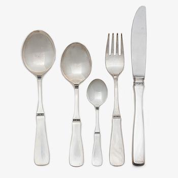 Eric Löfman, Besticksuppsättning, silver, 51 delar, "Uppsala", Mema, Lidköping, 1971-1999.