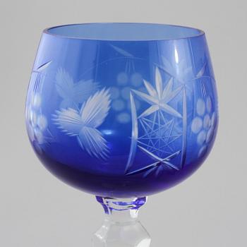 VINGLAS, 12 st, glas, 1900-talets andra hälft.