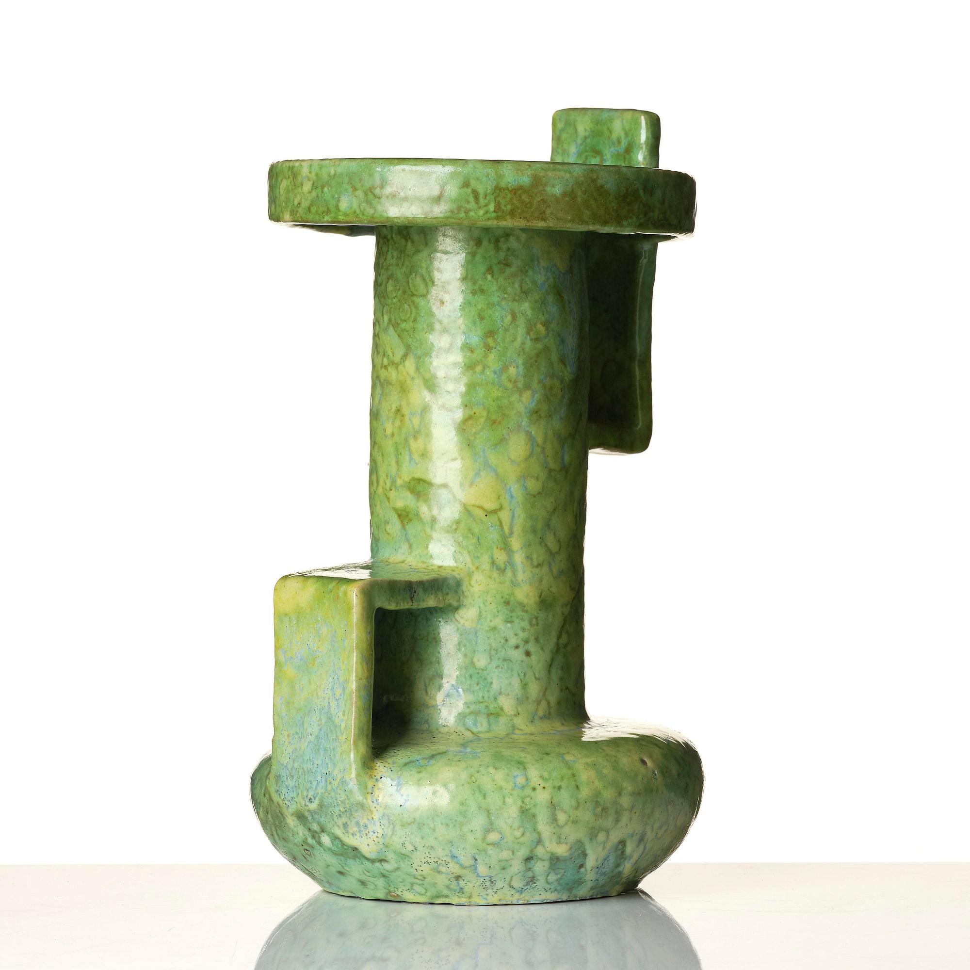 Allan Ebeling, a unique glazed ceramic vase, Torshälla, 1934.