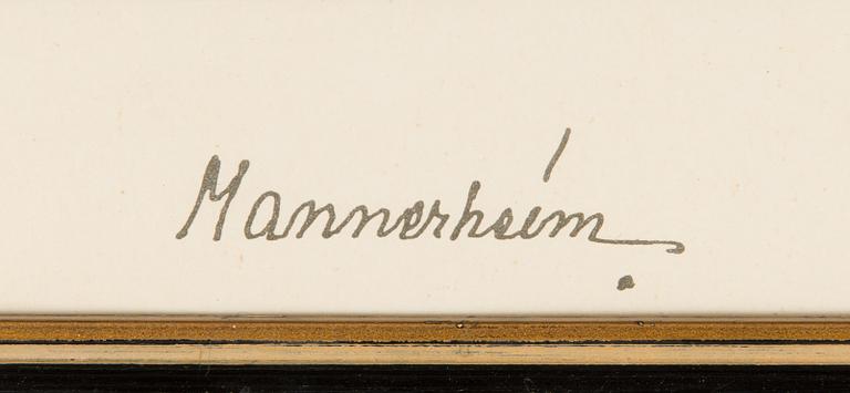 Mannerheim, valokuva kehyksissä.