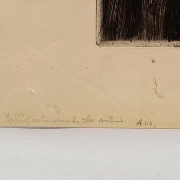 ANDERS ZORN, etching, 1897, I state of III, signed in pencil.