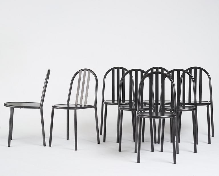 Robert Mallet-Stevens, a set of eight chairs, model '222', edition Andrée Putman, Ecart Paris, 1980s.