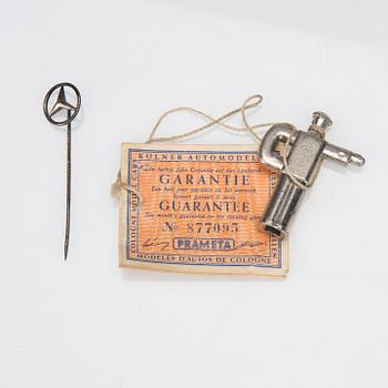 LEKSAKSBILAR i original kartong, 4 st, metall, Storbritannien och Tyskland, 1950-60-tal.