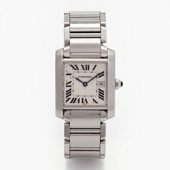 Cartier, Tank, Francaise, rannekello, 30 x 25 mm.