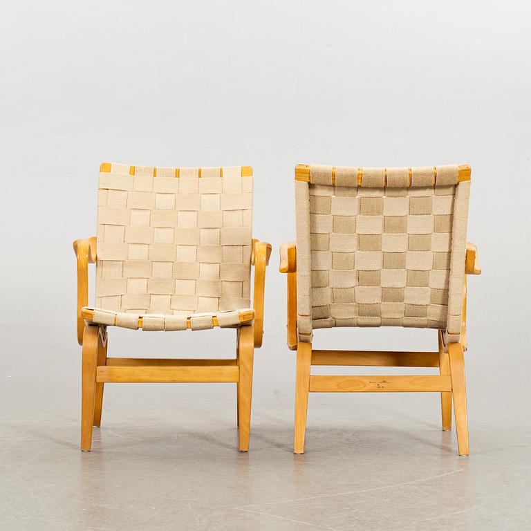 BRUNO MATHSSON, a pair of "Eva" armchaird for Dux.