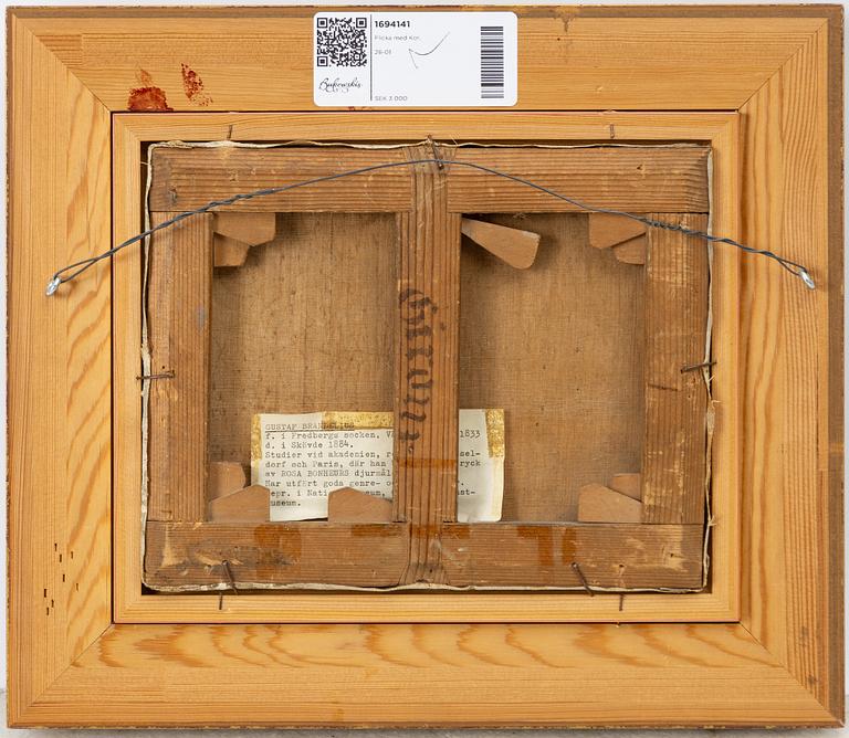 Gustaf Brandelius, Flicka med ko, kalv och hund.