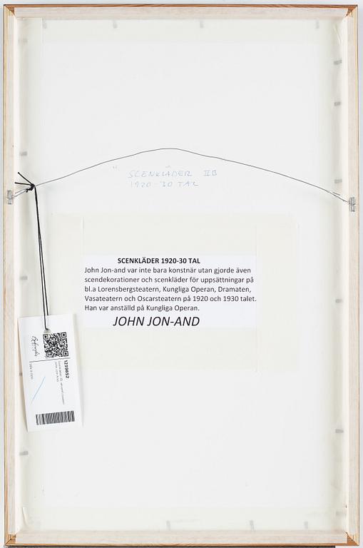 John Jon-And, watercolour/gouache, stamped signature.