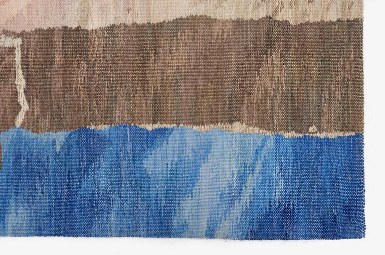 Susanne Henriques, a tapestry triptych, 'Strukturerad natur' c. 223 x 176 (one 165) cm, signed AB MMF SH.