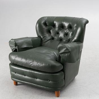 Josef Frank, fåtölj, modell 568, Firma Svenskt Tenn, 1900-talets mitt.