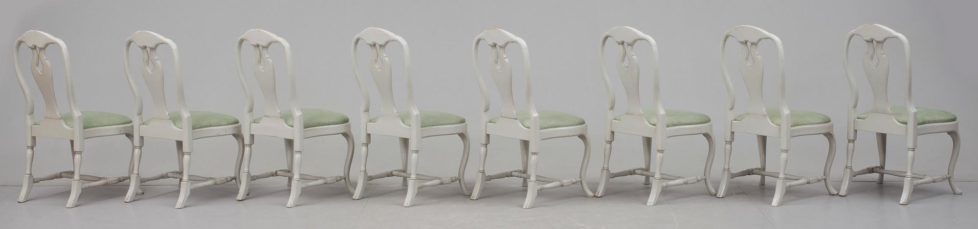 MATSALSGRUPP. 14 delar. Rokokostil, 1900-talets första hälft/mitt.