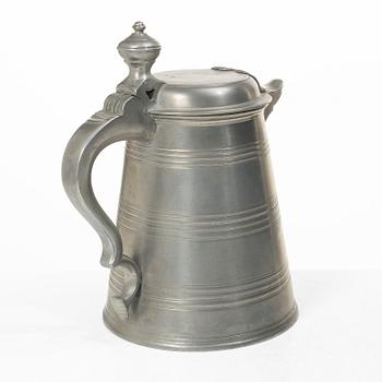 Measuring vessel, jug by Lars Lövgren, Uppsala, 1857.
