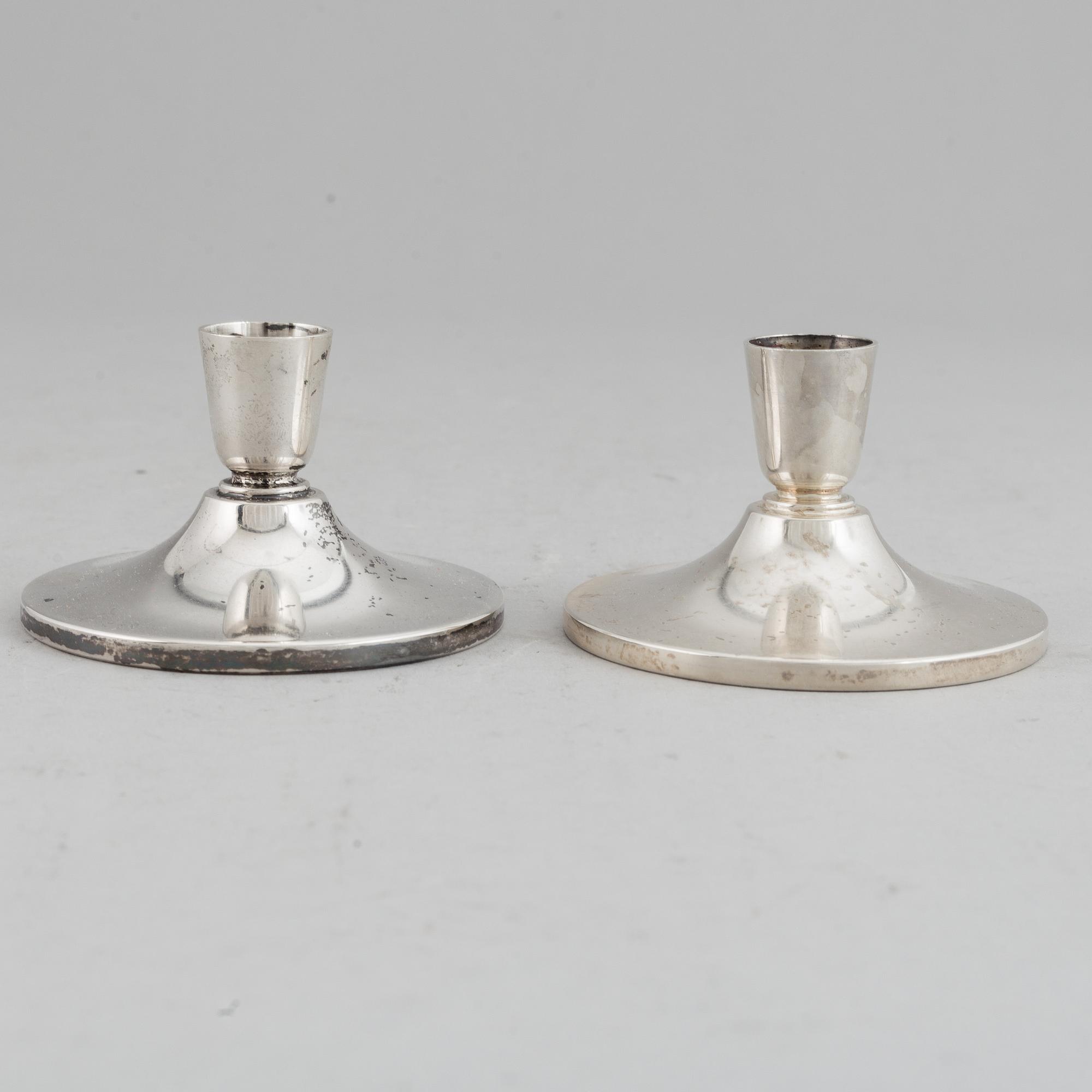 ATELIER BORGILA, ljusstakar, 12 stycken,  sterling silver, Stockholm, 1964.