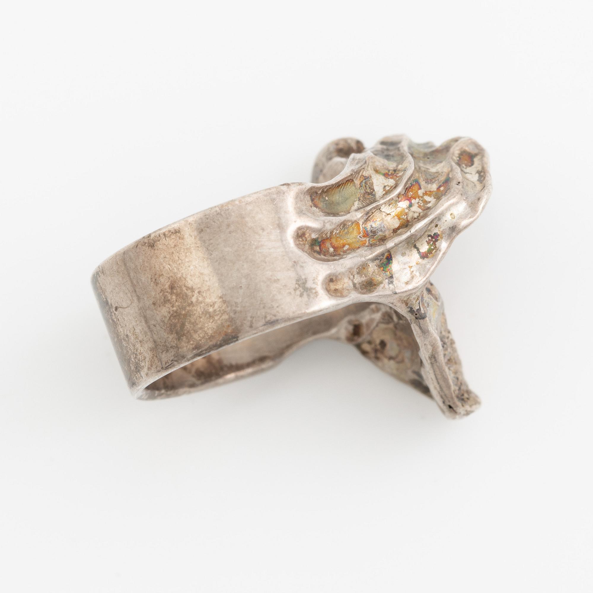 Olle Ohlsson, a ring, silver, Stockholm 1967.