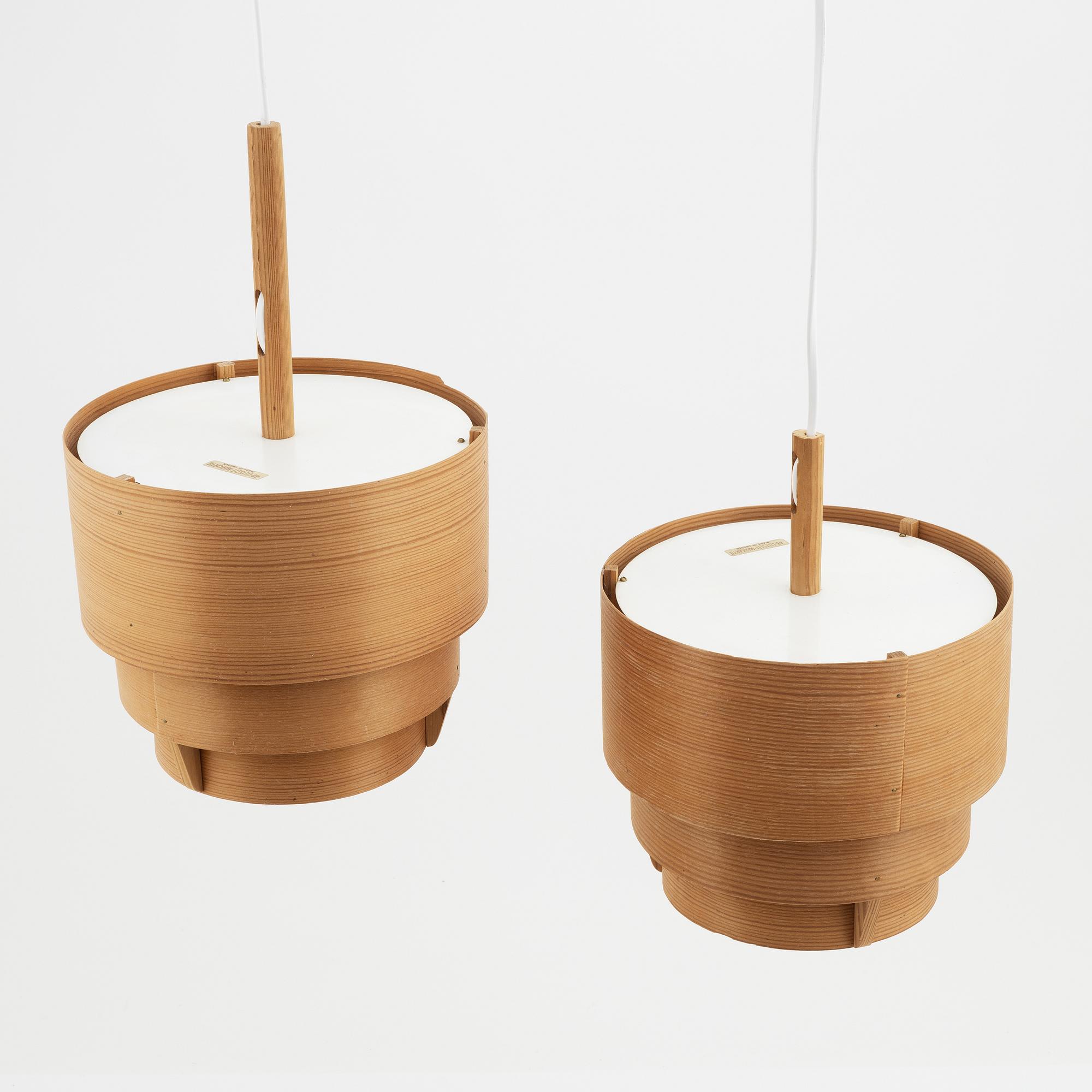 Hans-Agne Jakobsson, taklampor, ett par, Ellyset AB, Markaryd.