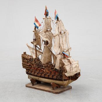 A model of a ship, mid 20th Century.
