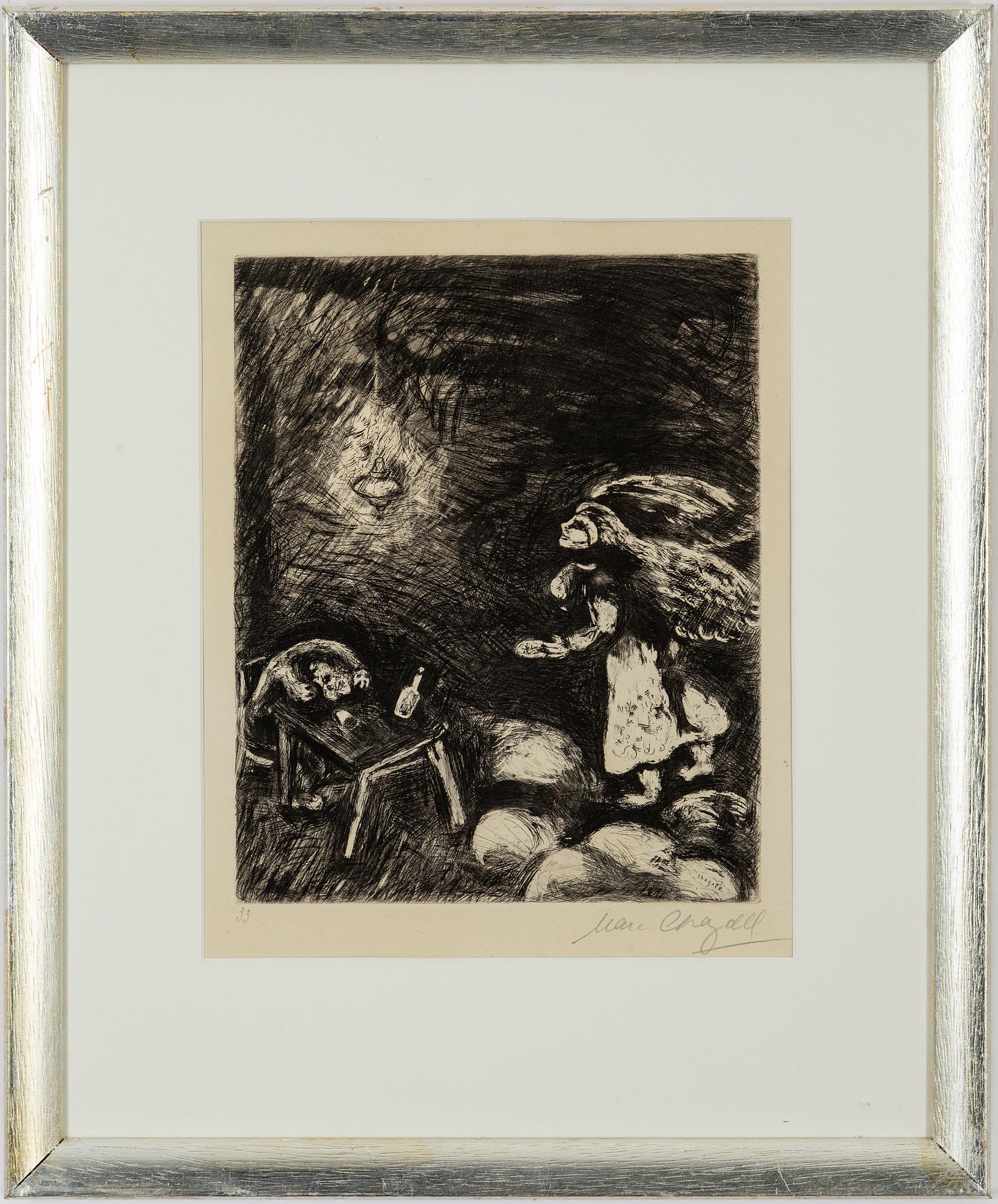 Marc Chagall, etching, signed in pencil.