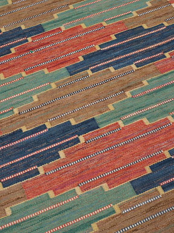 Märta Måås-Fjetterström, Matto, "Blå heden", flat weave, ca 219-220,5 x 181,5-185,5 cm, signed AB MMF.