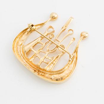 Brooch 18K gold, Robbert.