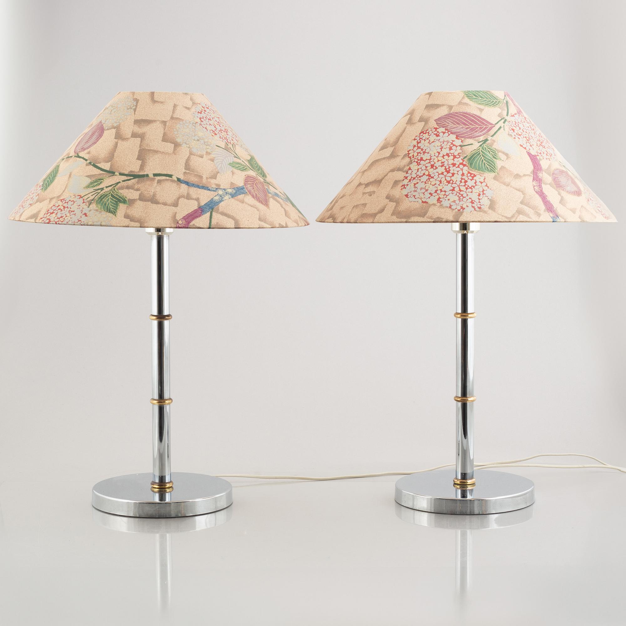 A pair of table lamps, Bergboms Scanlight, late 20th Century.