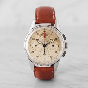 79. UNIVERSAL GENÈVE, Tri-Compax, chronograph, wristwatch, 34,5 mm,