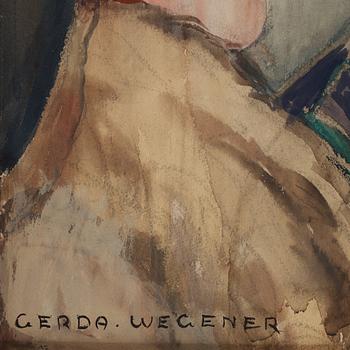 Gerda Wegener, Three women under an umbrella.
