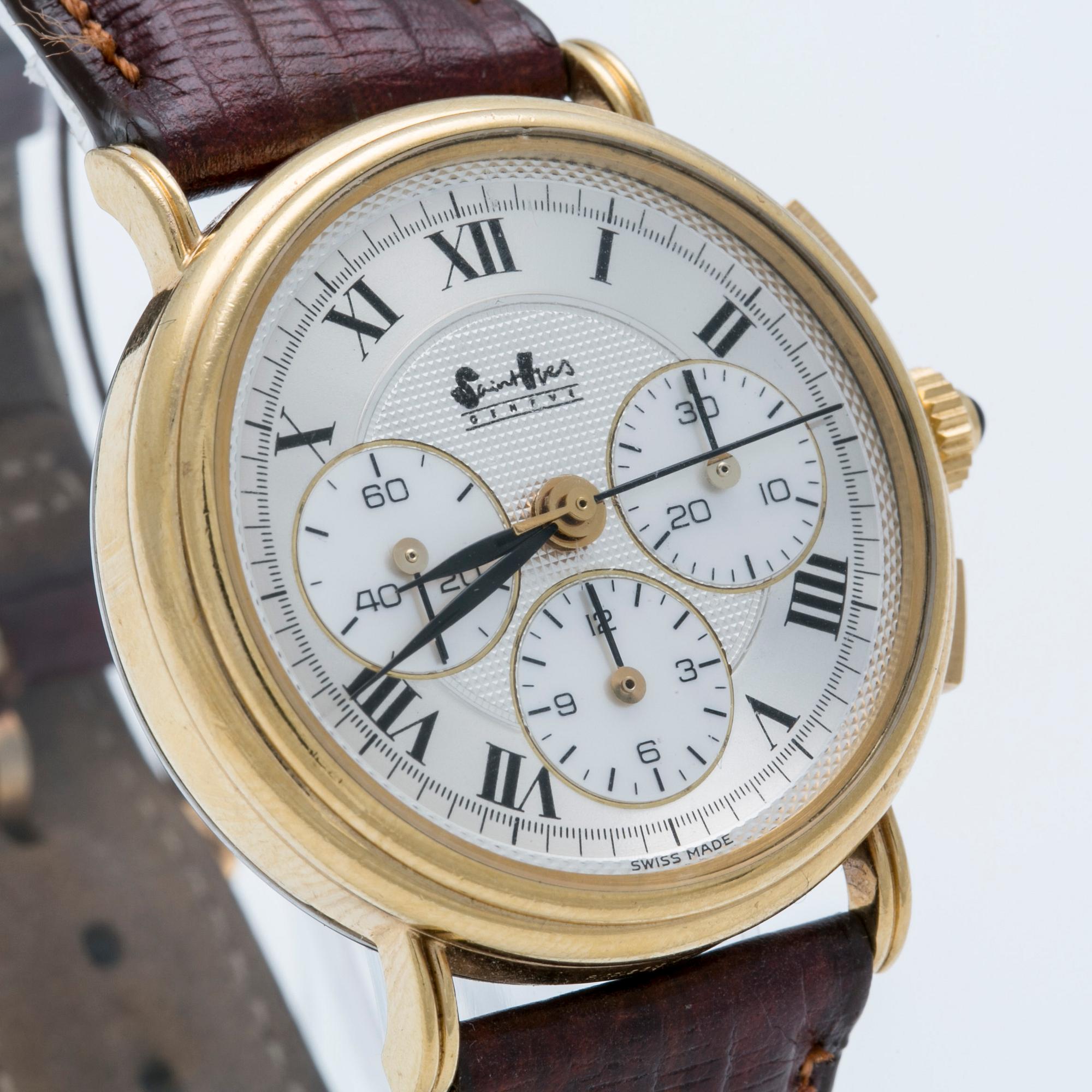 SAINT IVES GENEVÈ, wrist watch 33 mm, chronograph. - Bukowskis