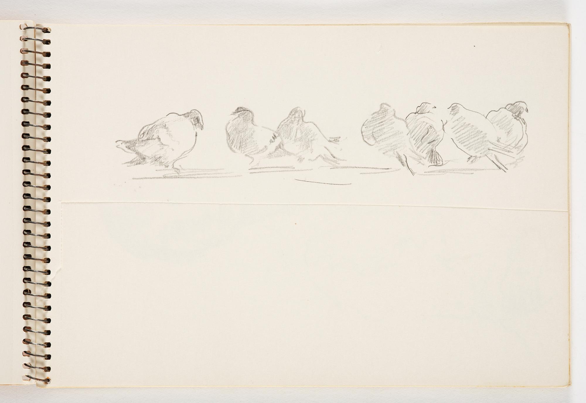 Lotte Laserstein, 3 skissböcker med blyertsteckningar.