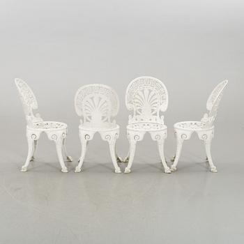 TRÄDGÅRDSMÖBLER, BORD samt FYRA STOLAR, sekelskiftet 2000.