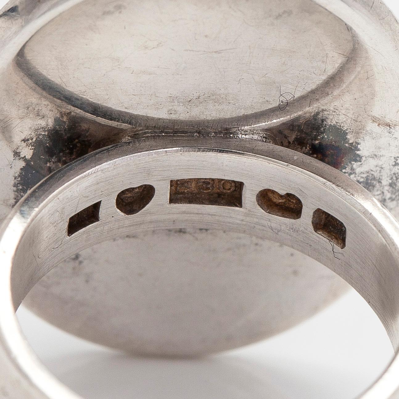 Saara Hopea, ring, silver, Ossian Hopea, Borgå 1978.