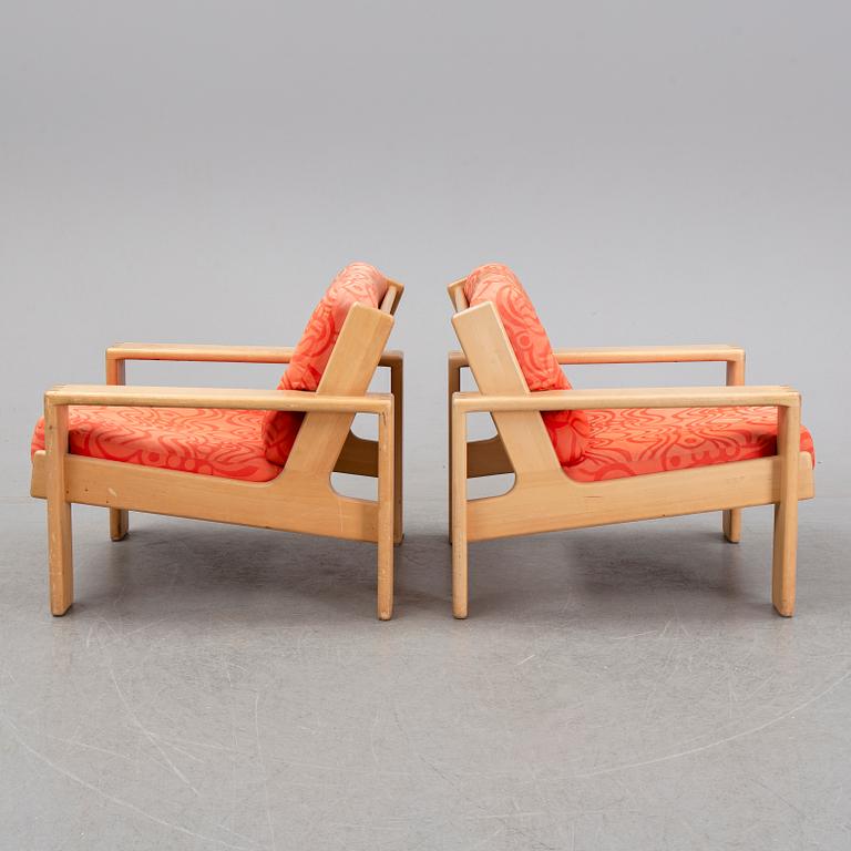 Esko Pajamies, a pair of 'Bonanza' armchairs for Asko, 1970's.