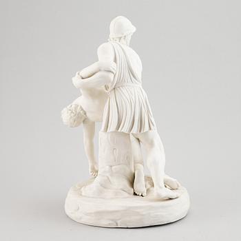 A parian ware sculpture after the Pasquino Group, around year 1900.