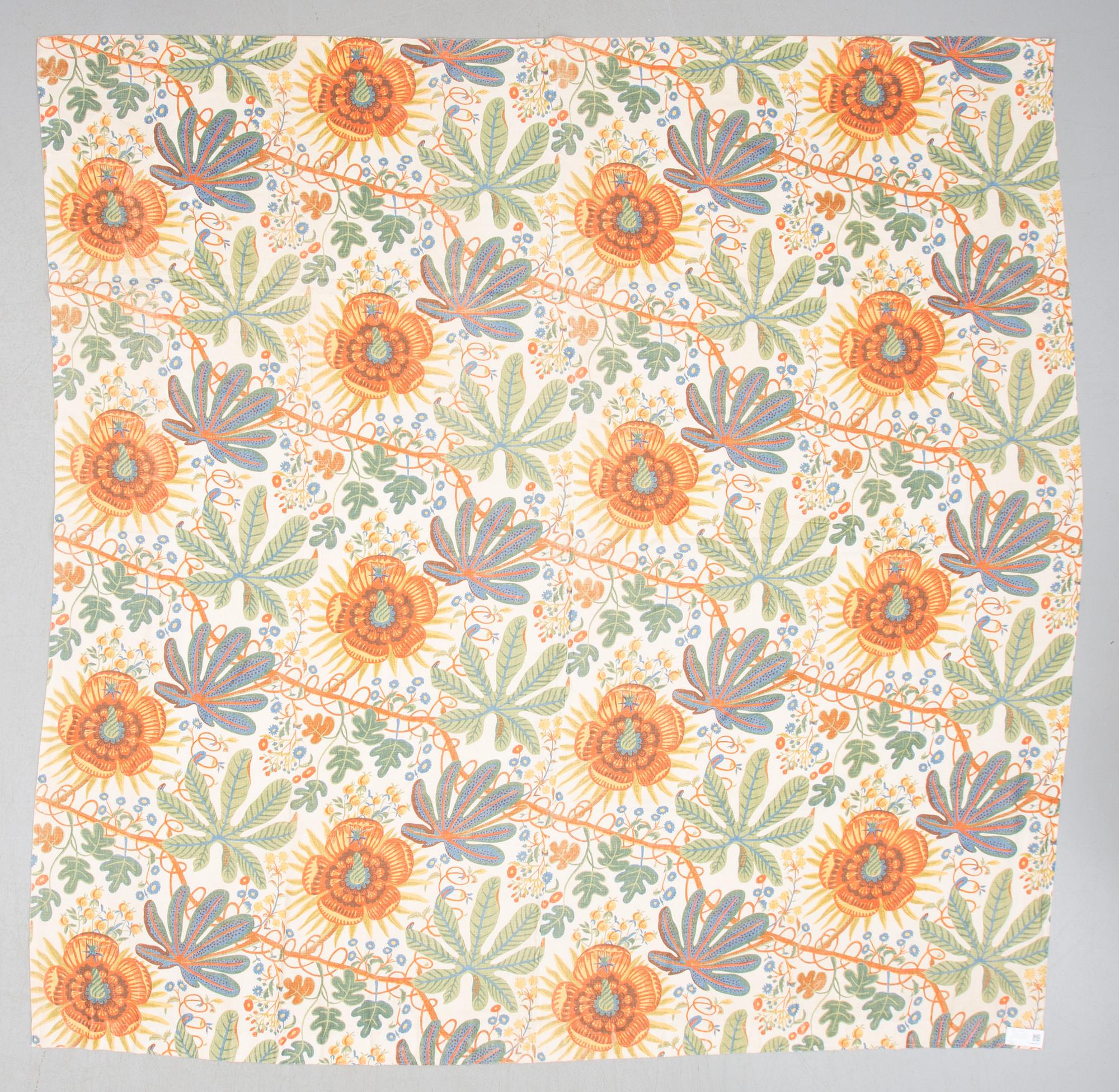 DRAPERIER, 3 våder (dubbla), "Aralia", Josef Frank, firma Svenskt Tenn, 1900-talets andra hälft.