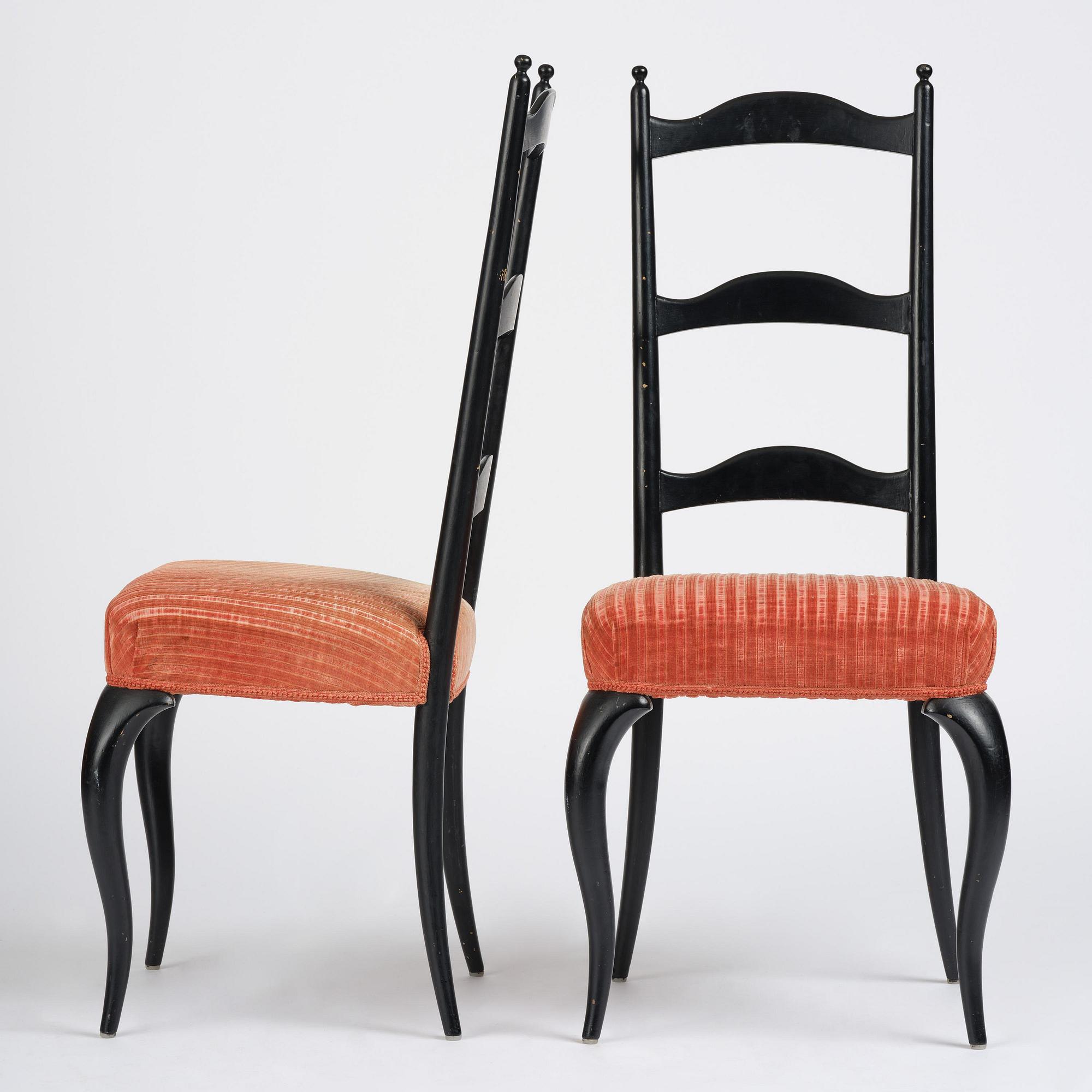 Uno Åhrén, a set of eight Swedish Grace dining chairs, 1920s.